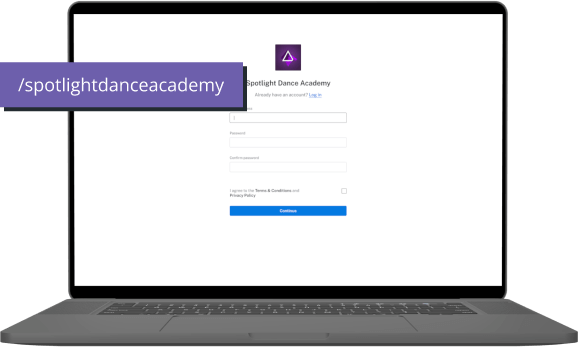 Screen displaying Class Manager registration integration on a personal website