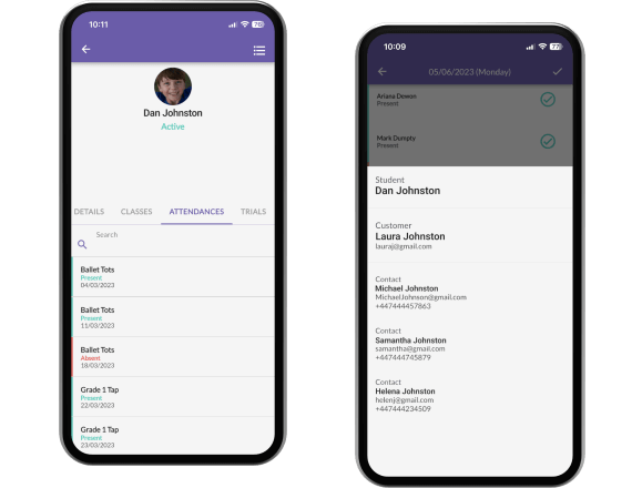 Admin app providing easy access to customer details for efficiency.