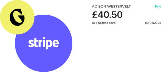 Stripe and GoCardless payment integration within Class Manager.