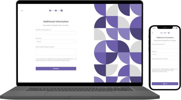 Customer registration process capturing customer data automatically.